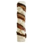 SBR-E003 Rawhide Braid Esophagus Spiral Wrapped_new handgevlochten runderhuid stick met slokdarm 21,5 cm