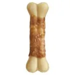 SR070 Pressed Bone Chicken Central Wrapped geperst runderhuid kauwbot met kip
