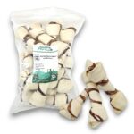 Runderhuid hondenbot met long omwikkeld | 10 stuks voordeelbundel | 21,5 cm |