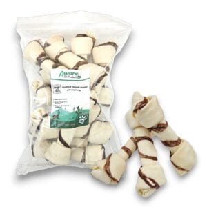Runderhuid hondenbot met long omwikkeld | 10 stuks voordeelbundel | 21,5 cm |