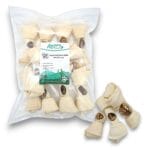 Runderhuid kauwbot gevuld met runderlong | 10 stuks voordeelbundel |19 cm |