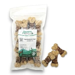 Munchy Bone met Runderlong omwikkeld met long | 15 stuks voordeelbundel | Small 9 cm |