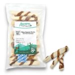 Runderhuid mini kauwrol met slokdarm | 15 stuks voordeelbundel | 11,5 cm |