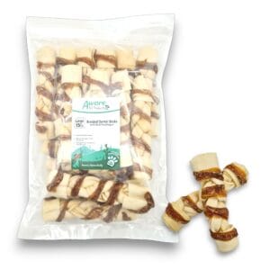 Kauwsnack runderhuidvlecht met slokdarm | 15 stuks voordeelbundel | 21,5 cm |