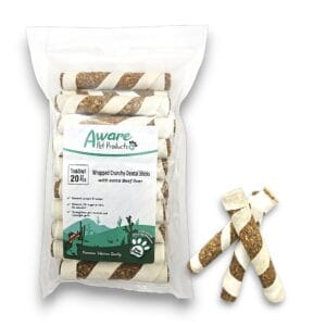 Crunchy stick met lever en extra runderhuid | 20 stuks voordeelbundel | Small 12,5 cm |