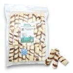 Kauwbot runderhuid rol met runderlong | 25 stuks voordeelbundel | Dun 11,5 cm |