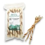 Runderhuid twist sticks met uier | 25 stuks voordeelbundel | Large 25,5 cm |