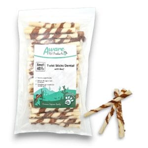 Runderhuid stick met rundvlees omwikkeld | 40 stuks voordeelbundel | 12,5 cm |