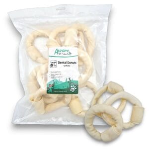 Runderhuid donut handgemaakt | 8 stuks voordeelbundel | Large 14 cm |