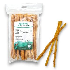 Runderhuid sticks met kip | voordeelbundel 25 stuks | 25,5 cm |