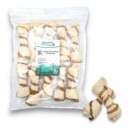 Runderhuid kauwbot met uier omwikkeld