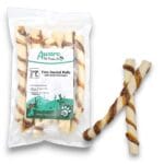 Runderhuid kauwrol met slokdarm omwikkeld