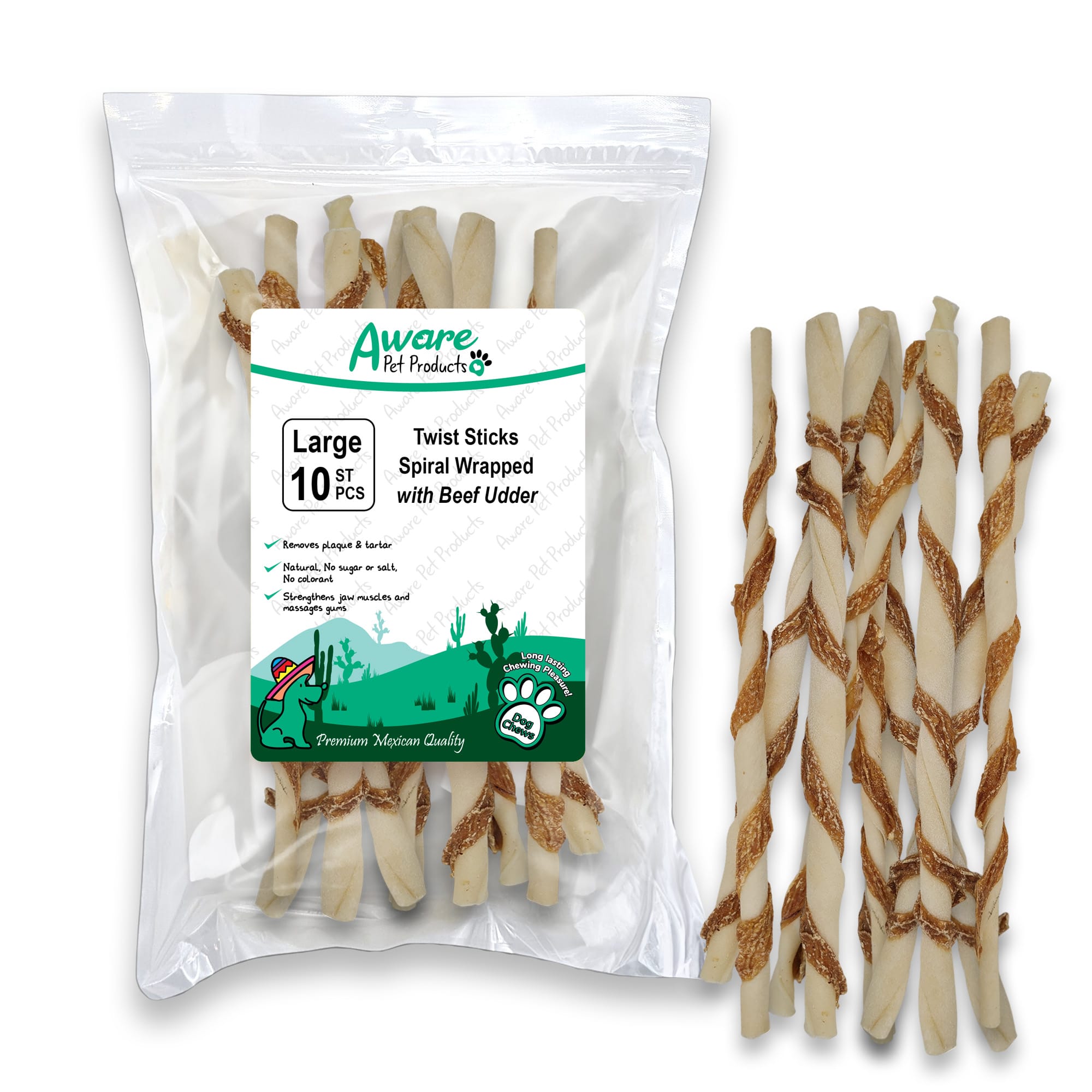 SS10AW109_Twist Sticks Spiral Wrapped with Beef Udder_4260770466987=front SS10AW109 Twist Sticks Spiral Wrapped with Beef Udder 4260770466987front