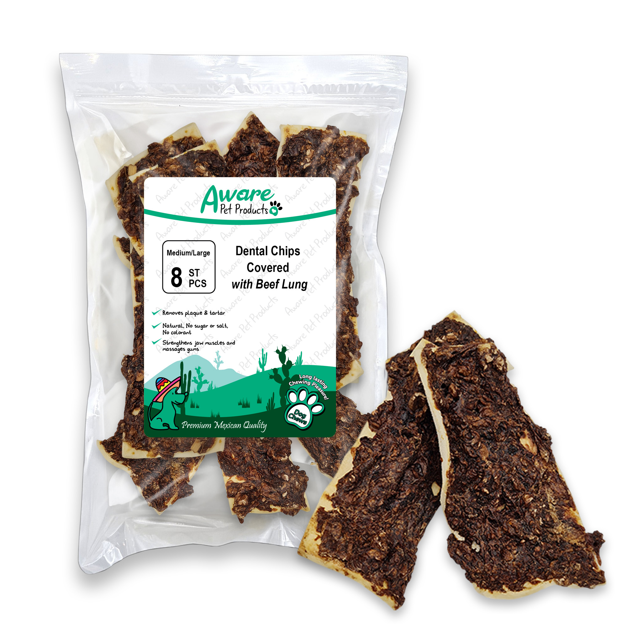 SS08AW116_Dental Chips Covered with Beef Lung_4260770467045=front SS08AW116 Dental Chips Covered with Beef Lung 4260770467045front