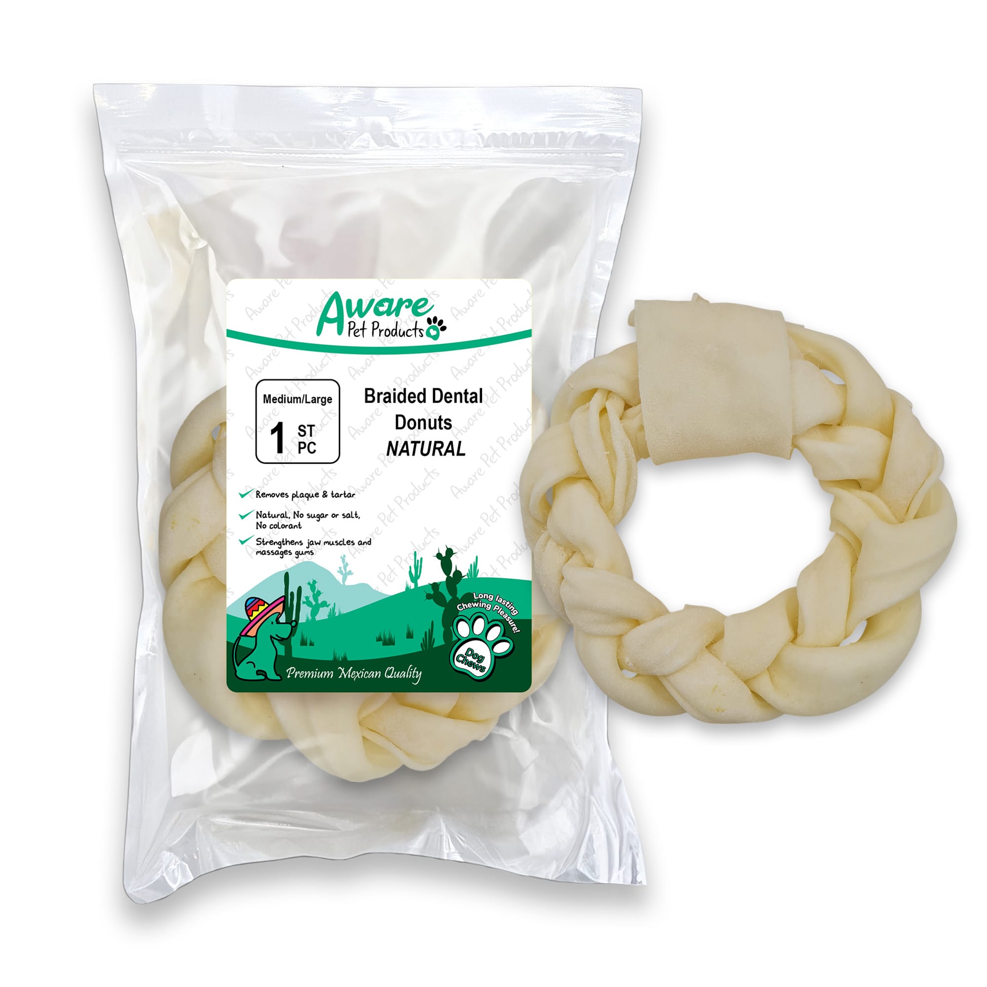SS01AW138_Braided Dental Donuts NATURAL_4260770467281=front SS01AW138 Braided Dental Donuts NATURAL 4260770467281front