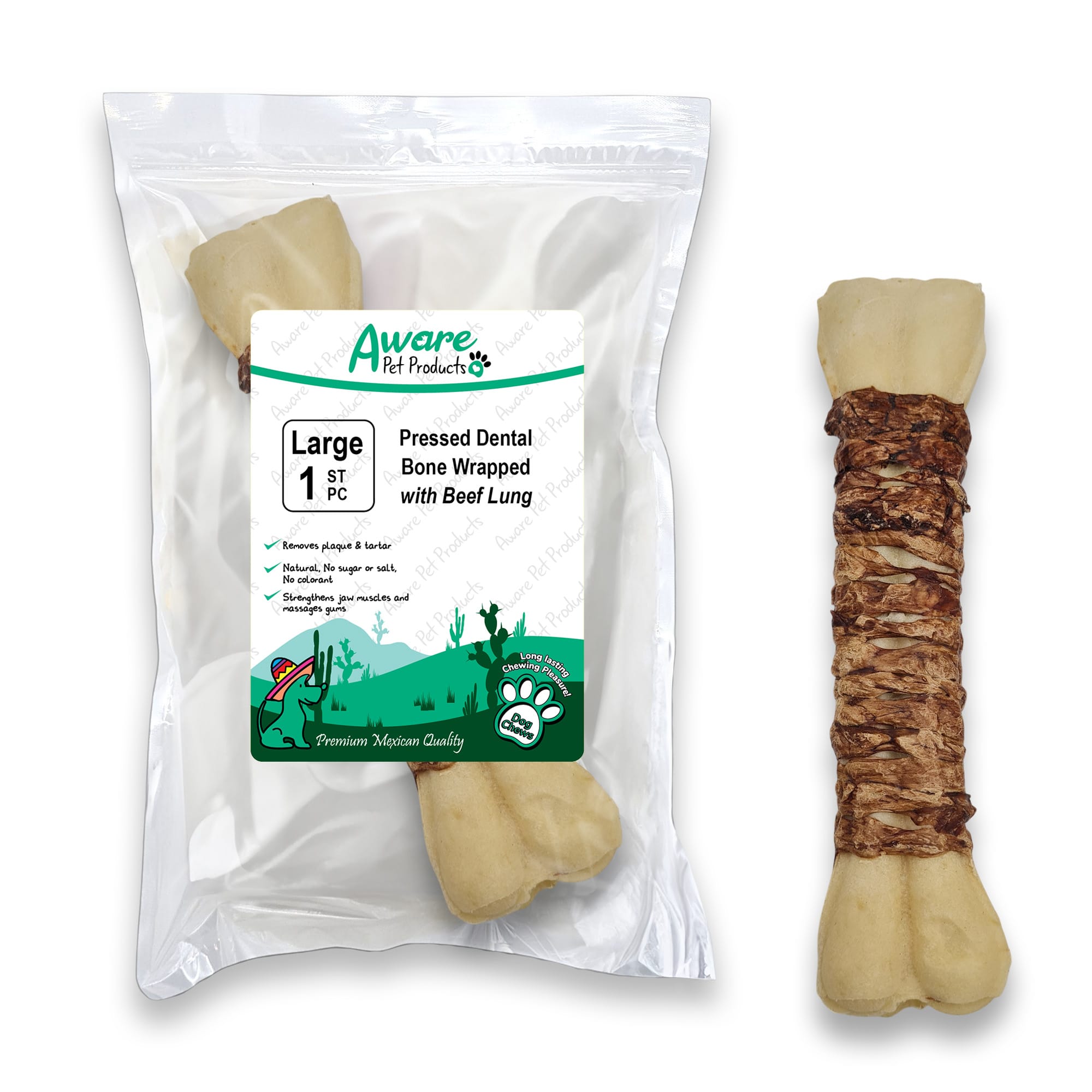 SS01AW186_Pressed Dental Bone Wrapped with Beef Lung_4260770468059=front SS01AW186 Pressed Dental Bone Wrapped with Beef Lung 4260770468059front