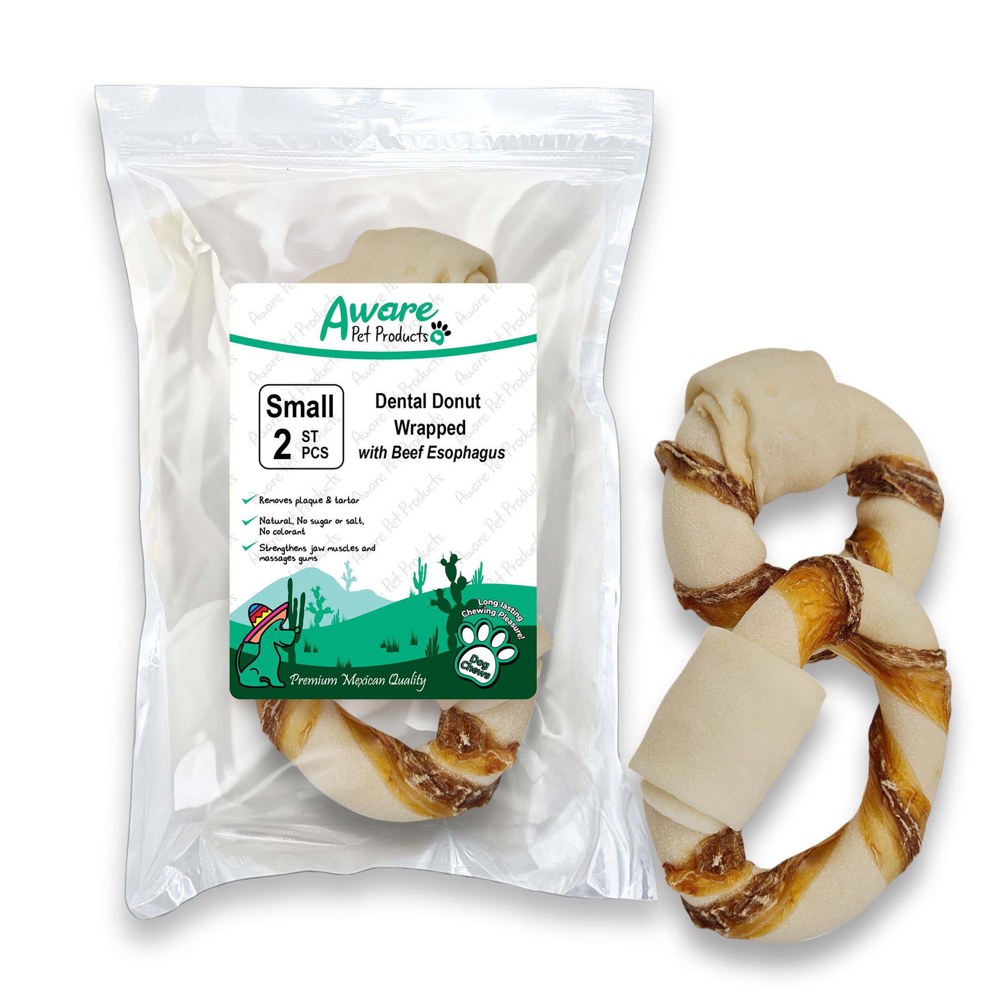 SS02AW235_Dental Donut Wrapped with Beef Esophagus_4260770468141=front SS02AW235 Dental Donut Wrapped with Beef Esophagus 4260770468141front