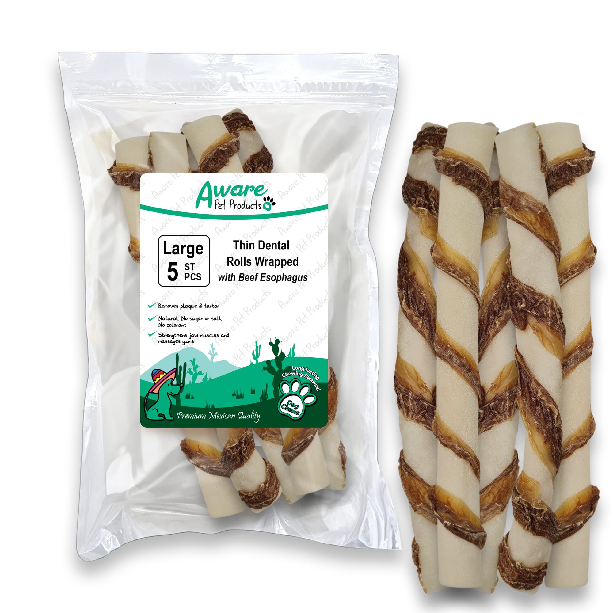 SS05AW245_Thin Dental Rolls Wrapped with Beef Esophagus_4260770467984=front SS05AW245 Thin Dental Rolls Wrapped with Beef Esophagus 4260770467984front