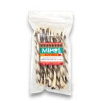 Verder verkrijgbaar bij Mimos, SavannaDog en Argoa 50 Mimos runderhuidtwists met long 25,5 cm – 25 stuks